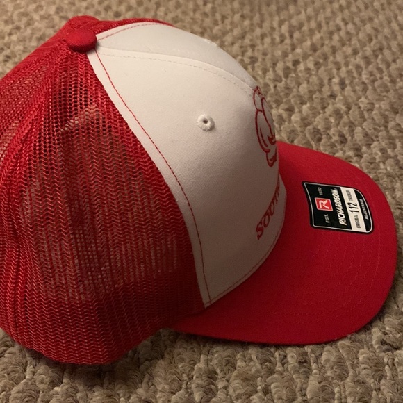 Original Logo Patch Trucker Hat in Red by Southern Proper main image 1